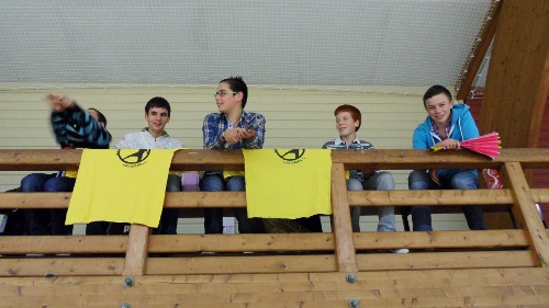 Les supporters de Saint-Hilaire lors du match des SF contre Le Teilleul