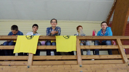 Les supporters de Saint-Hilaire lors du match des SF contre Le Teilleul