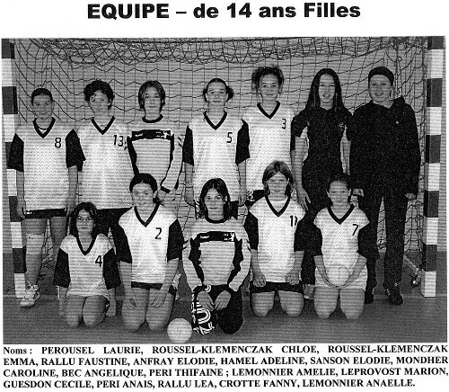 Equipe -14F saison 2004-05
